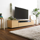 テレビ台 大型 ワイド 大サイズ 完成品 日本製 国産 シンプル テレビローボード 幅180cm 木目 引き戸 開き戸 引き出し 収納スペース 32型 50型 60型 70型 対応 【納期E】【szo-sh-09-lms180】