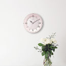 掛け時計 ガーリー 姫系 ロマンチック 女の子 かわいい バラ 薔薇 クリスタル ガラス ヨーロピアン 連続秒針 静か 電波 壁時計 見やすい おしゃれ 北欧 リズム製 【納期E】【szo-sh-11-538sr13】