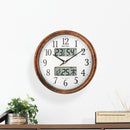 電波時計 壁掛け おしゃれ カレンダーつき 温度計 湿度計 表示 見やすい リビング ダイニング 寝室 音 静か メーカー保証 【納期E】【szo-sh-11-m617sr】