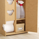 トイレラック スリム 薄型 トイレットペーパー 収納庫 トイレ用品 扉付き おしゃれ かわいい 【納期E】【szo-sh-12-bwtr】