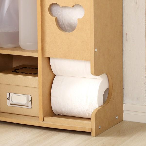 トイレラック スリム 薄型 トイレットペーパー 収納庫 トイレ用品 扉付き おしゃれ かわいい 【納期E】【szo-sh-12-bwtr】