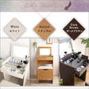 ドレッサー スツール付き 椅子セット 化粧台 ミラー 鏡 収納 引き出し コンセント ミニデスク 机 コンパクト 省スペース 一人暮らし ワンルーム マンション 【納期E】【szo-sh-12-drs】