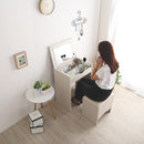 ドレッサー スツール付き 椅子セット 化粧台 ミラー 鏡 収納 引き出し コンセント ミニデスク 机 コンパクト 省スペース 一人暮らし ワンルーム マンション 【納期E】【szo-sh-12-drs】