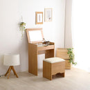 ドレッサー スツール付き 椅子セット 化粧台 ミラー 鏡 収納 引き出し コンセント ミニデスク 机 コンパクト 省スペース 一人暮らし ワンルーム マンション 【納期E】【szo-sh-12-drs】