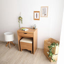 ドレッサー スツール付き 椅子セット 化粧台 ミラー 鏡 収納 引き出し コンセント ミニデスク 机 コンパクト 省スペース 一人暮らし ワンルーム マンション 【納期E】【szo-sh-12-drs】