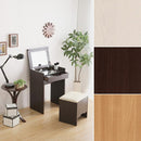 ドレッサー スツール付き 椅子セット 化粧台 ミラー 鏡 収納 引き出し コンセント ミニデスク 机 コンパクト 省スペース 一人暮らし ワンルーム マンション 【納期E】【szo-sh-12-drs】