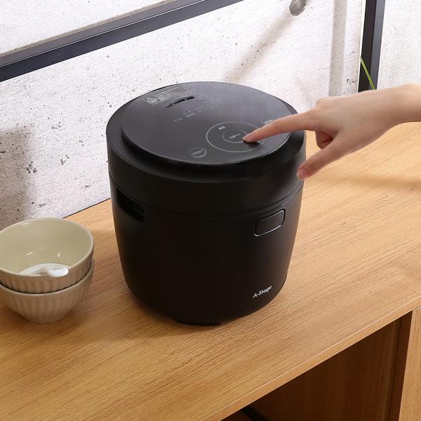 ライスポット 3合炊き 炊飯 低温調理 多機能 コンパクト おしゃれ スタイリッシュ シンプル ブラック 黒 厚釜 ジャー キッチン 家電 ひとり暮らし 一人暮らし 【納期E】【szo-sh-14-mrp】