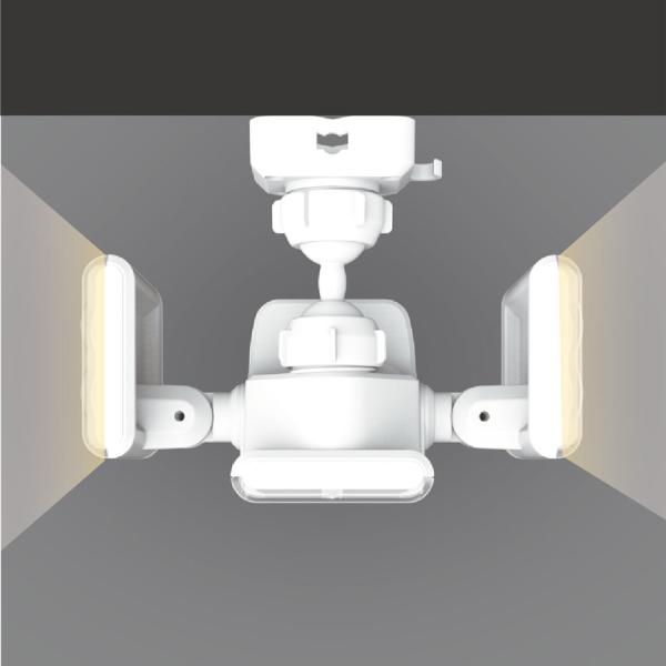 センサーライト 屋外 LEDライト 照明 防犯 ガレージ 倉庫 車庫 玄関 庭 9W 2灯 コンセント式 リモコン 遠隔操作 人感センサー 点灯 防雨 省エネ 角度調整 調節 【納期C】【szo-sh-17-ml01】