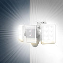 センサーライト 屋外 LEDライト 照明 防犯 ガレージ 倉庫 車庫 玄関 庭 9W 2灯 コンセント式 リモコン 遠隔操作 人感センサー 点灯 防雨 省エネ 角度調整 調節 【納期E】【szo-sh-17-ml01】