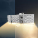 センサーライト 屋外 LED照明 防犯 ガレージ 倉庫 車庫 玄関 庭 物置き 蔵 倉 12W 3灯 LED コンセント リモコン 遠隔操作 防雨 角度調整 調節 クランプ ネジ止め 【納期E】【szo-sh-17-ml02】