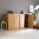 シューズラック 2個セット 下駄箱 シューズボックス ルーバー 扉 ドア 通気性 玄関収納 可動棚 ラック 収納棚 シンプル 北欧 おしゃれ ナチュラル 【納期A】【szo-slb-9075set】