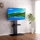 テレビスタンド ハイタイプ スイング式 首振り 棚付き | テレビ台 TVスタンド 角度調整 配線 コード 裏側 目隠し 背面 壁 ウォールディスプレイ 見やすい 棚 【納期C】【szo-swat-h-twat】