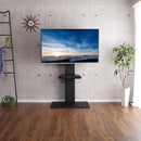 テレビスタンド ハイタイプ スイング式 首振り 棚付き | テレビ台 TVスタンド 角度調整 配線 コード 裏側 目隠し 背面 壁 ウォールディスプレイ 見やすい 棚 【納期C】【szo-swat-h-twat】