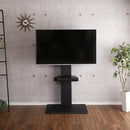 テレビスタンド ハイタイプ スイング式 首振り 棚付き | テレビ台 TVスタンド 角度調整 配線 コード 裏側 目隠し 背面 壁 ウォールディスプレイ 見やすい 棚 【納期C】【szo-swat-h-twat】