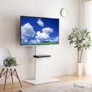 テレビスタンド ハイタイプ スイング式 首振り 棚付き | テレビ台 TVスタンド 角度調整 配線 コード 裏側 目隠し 背面 壁 ウォールディスプレイ 見やすい 棚 【納期C】【szo-swat-h-twat】