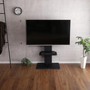 テレビスタンド ロータイプ スイング式 首振り 棚付き | TV台 TVスタンド 角度調整 配線コード 裏側 目隠し 収納 壁寄せ 見やすい ラック 棚 ディスプレイ 【納期C】【szo-swat-l-twat】