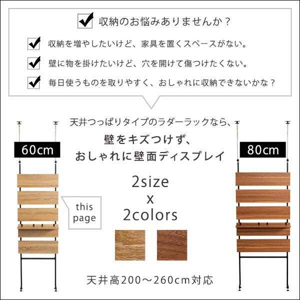 ラダーラック 突っ張り収納 つっぱりラック 天井 床 傷つけない 壁面収納 ディスプレイ 飾り 賃貸 マンション 穴空けない 間仕切り 仕切り 北欧 インテリア 【納期C】【szo-tlr-60】