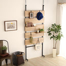 ラダーラック つっぱり収納 突っ張りラック 天井 床 ツッパリ 傷防止 壁面 収納 おしゃれ 賃貸 マンション 新築 穴あけない 棚板 間仕切り 西海岸風 カフェ風 【納期C】【szo-tlr-80】