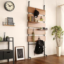 ラダーラック つっぱり収納 突っ張りラック 天井 床 ツッパリ 傷防止 壁面 収納 おしゃれ 賃貸 マンション 新築 穴あけない 棚板 間仕切り 西海岸風 カフェ風 【納期C】【szo-tlr-80】