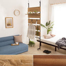 ラダーラック つっぱり収納 突っ張りラック 天井 床 ツッパリ 傷防止 壁面 収納 おしゃれ 賃貸 マンション 新築 穴あけない 棚板 間仕切り 西海岸風 カフェ風 【納期C】【szo-tlr-80】