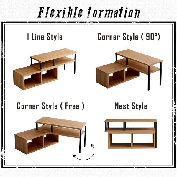テレビ台 ローボード TV台 テレビボード 変形 コーナー コンパクト 伸縮 ビンテージ カフェ風 おしゃれ 西海岸 インテリア 一人暮らし ひとり暮らし ワンルーム 【納期A】【szo-va-75ex】