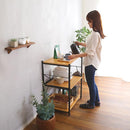 レンジ台 幅60cm スリム 小型 ミニ 小さい サイズ レンジラック 電子レンジ棚 3段 おしゃれ スライドトレー オープンラック 収納 ナチュラル インテリア 北欧 【納期C】【szo-vad-rl】