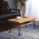 センターテーブル ローテーブル リビングテーブル おしゃれ 北欧 アメリカン ビンテージ風 レトロ調 カフェ風 西海岸 棚板 収納スペース 木目 シンプル 【納期A】【szo-vce-80】