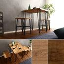 ダイニングセット 3点セット ダイニングテーブル ダイニングチェア テーブル 椅子 おしゃれ ビンテージ風 木目 スチール脚 西海岸風 ナチュラル カフェ風 【納期A】【szo-vds-3】