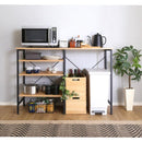 ゴミ箱上ラック 幅120cm 奥行40cm 高さ85cm キッチンカウンター 収納棚 オープンラック ごみ箱上 リビング デッドスペース 有効活用 可動棚 おしゃれ 木目 柄 【納期C】【szo-vsk-120kc】