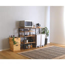 ゴミ箱上ラック 幅120cm 奥行40cm 高さ85cm キッチンカウンター 収納棚 オープンラック ごみ箱上 リビング デッドスペース 有効活用 可動棚 おしゃれ 木目 柄 【納期C】【szo-vsk-120kc】