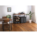 ゴミ箱上ラック 幅120cm 奥行40cm 高さ85cm キッチンカウンター 収納棚 オープンラック ごみ箱上 リビング デッドスペース 有効活用 可動棚 おしゃれ 木目 柄 【納期C】【szo-vsk-120kc】