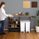 ゴミ箱上ラック 幅120cm 奥行40cm 高さ85cm キッチンカウンター 収納棚 オープンラック ごみ箱上 リビング デッドスペース 有効活用 可動棚 おしゃれ 木目 柄 【納期C】【szo-vsk-120kc】