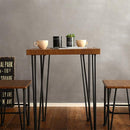 テーブル 長方形 ビンテージ風 ヴィンテージ風 おしゃれ 木目柄 スチール脚 インテリア 二人用 2人サイズ 【納期A】【szo-vt-75】