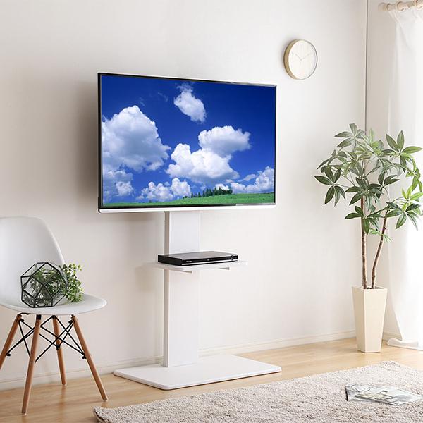 テレビスタンド ハイタイプ 固定式 棚付き | TV台 TVスタンド テレビラック 配線隠し コード目隠し 背面 収納 壁寄せ オフィス 会議室 見やすい 高さ ラック 棚 【納期C】【szo-wat-h-twat】