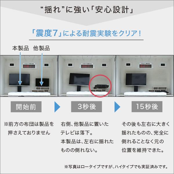 テレビスタンド ハイタイプ 固定式 棚付き | TV台 TVスタンド テレビラック 配線隠し コード目隠し 背面 収納 壁寄せ オフィス 会議室 見やすい 高さ ラック 棚 【納期C】【szo-wat-h-twat】