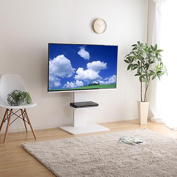 テレビスタンド ロータイプ 固定式 棚付き | テレビ台 TV台 TVスタンド コード 目隠し 背面収納 座って見やすい高さ リビング 高さ調節 ラック 棚 ディスプレイ 【納期C】【szo-wat-l-twat】