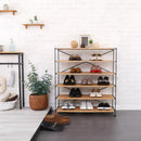 オープンラック 棚 6段 玄関 シューズラック 靴箱 ラック 収納 フリーラック おしゃれ ビンテージ風 北欧 シンプル デザイン キッチン リビング マルチラック 【納期C】【szo-wsr-6】