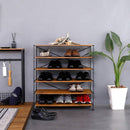 オープンラック 棚 6段 玄関 シューズラック 靴箱 ラック 収納 フリーラック おしゃれ ビンテージ風 北欧 シンプル デザイン キッチン リビング マルチラック 【納期C】【szo-wsr-6】