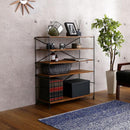 オープンラック 棚 6段 玄関 シューズラック 靴箱 ラック 収納 フリーラック おしゃれ ビンテージ風 北欧 シンプル デザイン キッチン リビング マルチラック 【納期C】【szo-wsr-6】