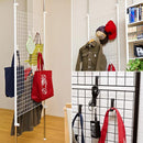 突っ張り収納 壁面収納 つっぱり 天井 床 ラック 収納ラック パーテーション パーティション 間仕切り 目隠し ディスプレイ ホワイト 白 ブラック 黒 【納期B】【tcw08bk】