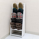 スリッパラック 5段 スリッパ立て スリッパスタンド おしゃれ シンプル 白 ホワイト 茶 ブラウン 玄関 収納 棚 ラック スリッパ用 省スペース コンパクト 【納期B】【ths07wh】