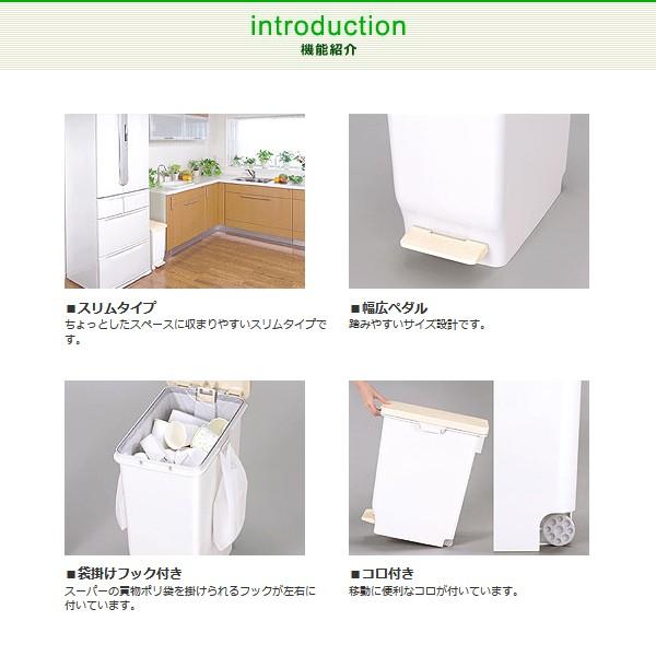 ゴミ箱 45L キッチン スリム ふた付き 抗菌 【納期A】【toh-184260】