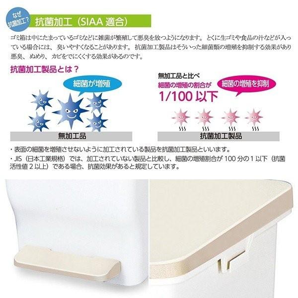 ゴミ箱 60L スリム ペダル キャスターつき 抗菌 【納期A】【toh-185723】