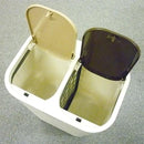 ごみ箱 分別 キッチン フタ付き おしゃれ シンプル 2分別 ゴミ箱 フタつき 蓋付き 白 ホワイト 茶色 ブラウン 【納期A】【toh-189937】