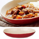 カレー皿 おしゃれ 赤 レッド ホワイト 白 お皿 皿 カレー用 【納期A】【toh-196230】