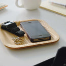 ウッドトレイ 木製トレー 正方形 軽量 薄い 滑りにくい 小さい 木目 ナチュラル 北欧 カントリー お盆 【納期A】【toh-204961】