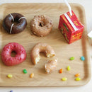 トレイ 木製 トレー 正方形 木目 ナチュラル 北欧 カントリー お盆 キッチン 天然木 軽量 薄い 滑りにくい 【納期A】【toh-204962】