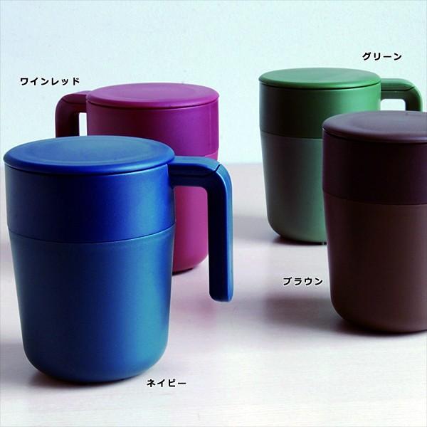 マグ マグカップ おしゃれ 保温 コーヒー 紅茶 抽出 茶葉 ハーブティー 蓋 ふた付き 断熱 二重構造 【納期A】【toh-211991】