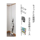 突っ張り収納 ランドリー お風呂場 玄関 リビング つっぱり棒 ラック スリム 傘たて フック 【納期A】【toh-216844】
