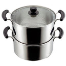 蒸し鍋 2段 鍋 蒸し器 深型鍋 ステンレス IH対応 28cm 【納期A】【toh-220779】